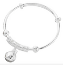 Pulsera Luna Serena – Plata y Abalorios Elegantes