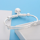 Pulsera Luna Serena – Plata y Abalorios Elegantes