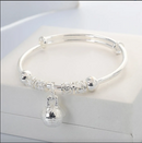 Pulsera Luna Serena – Plata y Abalorios Elegantes