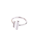 Anillo Líneas – Doble Barra Plata Ajustable