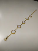 Pulsera trebol de cinco hojas blanco - additional image 14