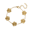 Pulsera Fortuna Dorada – Trébol de Cinco Hojas