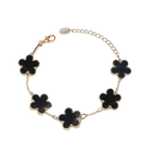 Pulsera Nocturna Ébano – Trébol de Cinco Hojas