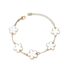 Pulsera Alborada Blanca – Trébol de Cinco Hojas